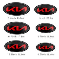 Car Logo 3D Car Front Grill Rear Bumper Tail Door Trunk Emblem Sticker For KIA Sportage GT RIO Ceed Picanto Pegas Sorento Cerato 12.9cm