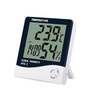 Digital Hygrometer Thermometer Indoor Temperature Monitor Humidity Gauge Large LCD Weather Station Alarm Clock tamsiai mėlyna spalva