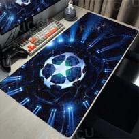 Large Football Mouse Pad XXL Cartoon Soccer Gaming Sports Mousepad Computer Gamer Keyboard Mat Desk Accessories PC Extended Pads 30cm by 60cm blue