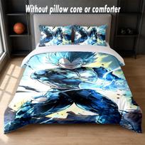 Vegeta Design Bed Bedding Set 1 Duvet Cover + 2 Pillowcases Soft Breathable Household Bed Linens 140cm*200cm gray