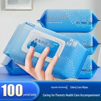 Enhanced Wet Wipes for Adults: Ideal for Elderly and Bedridden Care, Perfect for Private Area and Body Cleaning blue