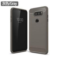 Applicable to LG V11Plus mobile phone case LG V11 + protective case, carbon fiber brushed pattern TPU anti-drop case LG V30 Plus black
