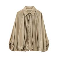 Womens Oversized Batwing Sleeve Puffer Pilot Jacket Loose Fit Streetwear Fashion M beige