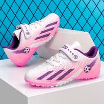 Vaikų Velcro futbolo bateliai su dygiais žaidimui ant žolės – Treniruočių bateliai berniukams ir mergaitėms blue