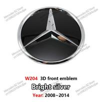 3D Front Grille Star OE Style Emblem Chrome Silver Logo For Mercedes Benz W204 W205 Auto Accessories