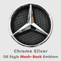 ABS Chrome Silver Glossy Black Star Front Grille Decorative Badge OE Style Emblem Chrome Silver For Mercedes Benz E-Class W213