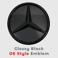 ABS Chrome Silver Glossy Black Star Front Grille Decorative Badge OE Style Emblem Chrome Silver For Mercedes Benz E-Class W213