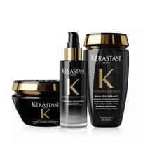 Kerastase Chronologiste Plaukų priežiūros rinkinys - Bain Regenerant šampūnas, plaukų kaukė, Huile De Parfum aliejus 250ml+200ml+75ml black