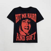 Billie Smile Billie Eilish Graphic Tee Cotton Mens Womens T shirt Vintage Streetwear 120 black