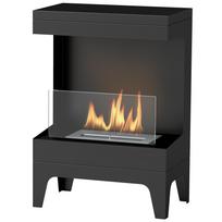Bioethanol Fireplace On Legs With Reservoir 0.9 L About 3.3 H Combustion Coverage 20 M² 38 X 22 X 54 Cm Black