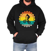 Retro BMX Mens Hoodie Vintage Cycling Graphic Bike Funny Novelty Lover Gift S orange