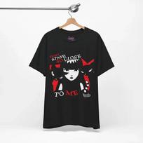 Unisex shirt Cotton Oversize Large Size Emily The Strange Tee Goth Cartoon Vintage Emo Scene Y2K 2000's Hot XXXL black