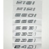 Automobilio bagažinės ABS chromuotos raidės Ženklelis Emblema Lipdukas BMW 2 serijai 216i 218i 220i 225i 228i 230i 235i 240i F22 F23 F45 F46 240i sidabras