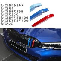 3vnt Automobilių grotelių apdailos juostelė BMW X1 X2 X3 X4 X5 X6 X7 E84 F48 F49 F39 E83 F25 G01 F26 G02 E70 F15 E53 G05 E71 E72 F16 G06 G07 BMW New X2