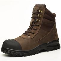 2024 Cowhide Dermis Men Work Boots High-quality Safety Shoes Men Puncture-Proof Desert Tactical Boots Protective Shoes Outdoors 38 ruda