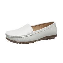 Nurse Shoes Women's Spring and Autumn Lazy Flat-bottomed Single Shoes Mother Shoes Soft-soled Maternity Shoes 35 gray