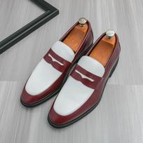 Madingi atvira burna juokiantys odiniai klumpės Madingi spalvoti vyriški žemi odiniai batai Elegantiški verslo biuro vyriški laisvalaikio batai 45
