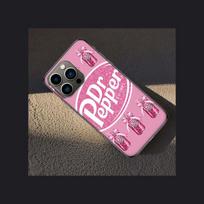 Cherry D-Dr-P-Pepper Drink Phone Case For Apple Iphone 16 15 Plus 13 12 Mini 16E 11 14 Pro Max X XS XR 8 7 SE 2020 Cover Shell C iPhone 7 8(SE 2020) pink