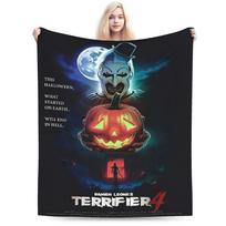 Terrifier 2 Art Klounas Antklodės Minkštos Flanelinės Naujoviška Dovana Helovino Filmo Mesti Antklodę Antklodė 130x150cm gray