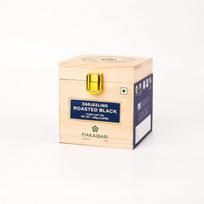 Makaibari skrudinta Darjeeling juodoji arbata 100g birūs lapeliai dėžutė su krūtinėlėmis USDA ekologiška dūminė aukščiausios kokybės Darjeeling arbata beige