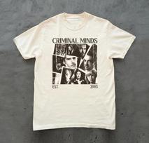 Y2k Classic Short Sleeves Criminal Minds Tshirt Vintage High Street Tops Casual Loose Tshirt Oversize Streetwear Unisex S gray