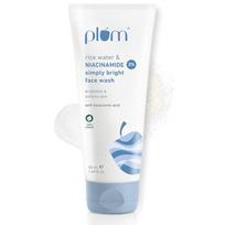 Plum Rice Water Niacinamide Brightening & Oil-Free Hydration Combo | 2% Niacinamide Face Wash 50ml + Superlight Gel Cream Moisturizer 25g for Clea white