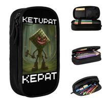 Ketupat Kepat Italian Brainrot Meme Pencil Case Pencilcases Pen Holder Student Big Pencil Bags School Supplies Gifts Stationery 21x10.5x5cm