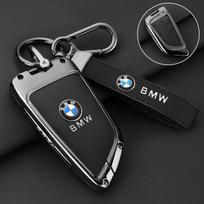 Aukštos kokybės cinko lydinio odinis automobilio nuotolinio valdymo pultelio dėklas, pilnas apdangalas, maišelis BMW 3 5 7 serijai, X1 X3 X4 X5 X6 F15 F16 G30 G11 F48 black