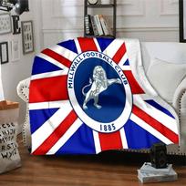 Millwall Fc Crest Design Flannel Blanket, Soft Polyester, Modern Design, All-Season for Camping, Travel, Gifts for holidays or birthdays 75x90cm