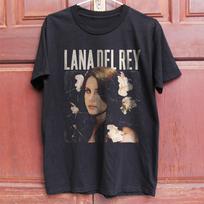 HOT! Lana Del Rey Floral Portrait Unisex Black Cotton T-Shirt Size S-5XL M brown