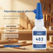 Polyurethane Special Adhesive: Fast-Drying, Eco-Friendly TPU for Strong Instant Bonding to Metal and Rubber. NS483: 20g + 770 Primer: 20ml