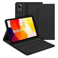 For Redmi Pad SE 11 Inch With Bluetooth Keyboard Case, Tablet Case For Redmi Pad SE 11  with Pencil Holder Cover Redmi Pad SE 11-inch&English red