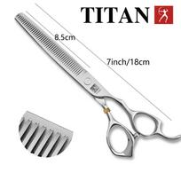 TITAN Hair Scissors Barber Shear Professional Cutting Scissor 7 Inch JP 440C Stainless Steel TGA70V