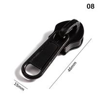5/8 vnt. 4 dydžių universalūs momentinio užtrauktuko remonto keičiami slankikliai siuvimui drabužiams, krepšiui, bagažui, taisymui 8(5pcs Black 10#) black