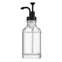 500 ml kavos sirupo buteliukas su spaudimo mechanizmu Skaidrus kavos sirupo indas Stiklinis muilo dozatorius su pompa Namams juoda