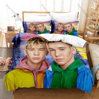 Marcus & Martinus 3Pcs Bedding Set Duvet Cover 2 Pillowcases Unforgettable Eurovision Album Tour Graphic Breathable Dorm Bed 140*200cm/55x79in Single/Twin 3pcs