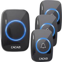 Wireless Cacazi Doorbell 300m Waterproof Remote Eu Plug Smart Door Bell Chime Battery 3 button 1 receiver