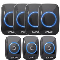 Wireless Cacazi Doorbell 300m Waterproof Remote Eu Plug Smart Door Bell Chime Battery 3 button 4 receiver
