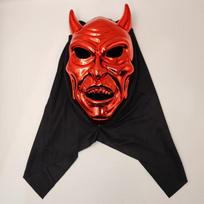 Helovino Šviečianti Velnias Jautis Kaukė Kostiumas Šalis Siaubo Cosplay Plastikinis Veido Dangalas Raudona Daugiaspalvė Red red