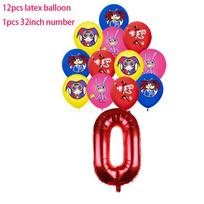 The Amazing Digital Circus  Tableware Birthday Party Decoration Balloon Banner Cake Topper Party Supplies Baby Shower Other blue