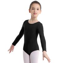 Vaikų baleto kostiumas ilgomis rankovėmis, šokių klasės kostiumai, gimnastikos triko mažai mergaitei 7-8 Years