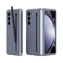 „Samsung Galaxy Z Fold 5 4 3 5G“ dėklas Odai nekenksmingas spalvingas prisilietimas su S Pen Sulankstomas smūgiams atsparus dangtelis, skirtas Z Fold5 For Galaxy Z Fold 5 tamsiai pilka spalva