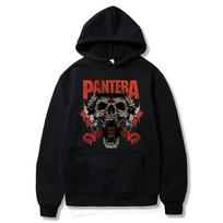 Vintage Pantera Grupės Roko Hoodies Moterims/Vyrams Oversized Megztiniai High Street Puloveriai Grafinis Spausdinimas Drabužiai XS juoda