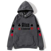 Anime Alice In Borderland Hoodis Animacinis Pora Megztinis Sudaderas Madingi Viršutiniai Drabužiai Estetiška Manga Žieminiai Drabužiai M black