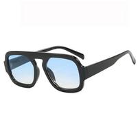 LAURINNY Pilot Sunglasses Women Brand Design Tortoiseshell Green Gradient Lens Square Men Shades Sun Glasses Oculos De Sol UV400 as picture white