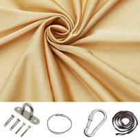 Spalvingas sensorinis sūpynių hamakas vaikams - 280x150 Elastinga kabanti kėdė vidaus/lauko naudojimui 280*100CM Gold dangaus mėlyna spalva