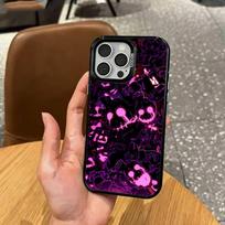 Penki Naktys Pas F-Fredį Fnaf   Telefono dėklas iPhone17,16,15,14,13,12,11 Plus,Pro Max Spalvotas Sidabru dengtas vidinis dangtelis iPhone15