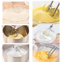Balloon Whisk Electric Egg Beater Parts Set 6Pcs Mixer Attachments for Professional Kitchen Baking Use 6PCS