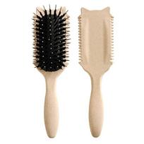 Boar Bristle Curl Defining Brush Detangling & Shaping Styling Tool for Curly Hair Professional Salon Comb for Women & Men beige
