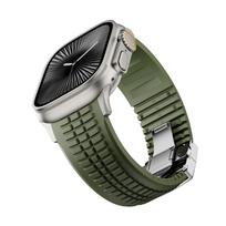 FKM gumos dirželis Apple Watch 46mm 45mm 44mm 42mm Sportinis dirželis Iwatch Ultra 2 1 49mm Series 10 9 8 7 Se 6 5 4 Apyrankė 49MM For Ultra 2 1 gray
